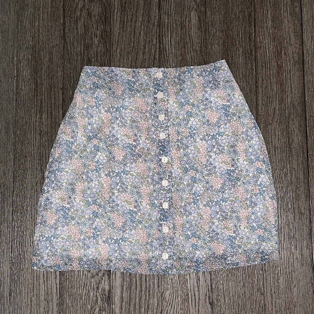 Beginning Boutique Jane Button Mini Skirt